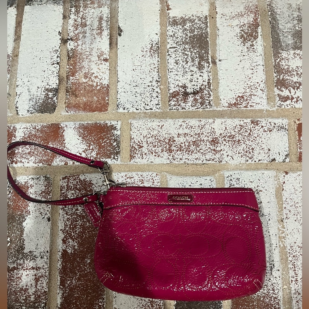 Pink Coach Wristlet